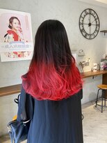 リー ヴィータ 上新庄(Lee Vita)&nbsp;レッドグラデーション×ワインレッド×秋カラー