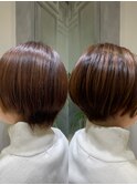 ストレートショート/酸性ストレート/30代/40代/50代/グレイヘア