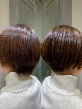 シェア 梅田 バイ ケーツー(SHARE 梅田 by k-two) ストレートショート/酸性ストレート/30代/40代/50代/グレイヘア