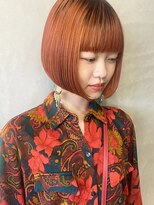 イデア(idea) 【前下がりボブ×オレンジカラー】ヘアスナップ・山下