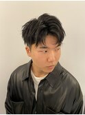 韓国風コンマバング センターパート メンズショート