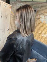 ラフ(LAFF) #バレイヤージュ#グレージュカラー#ボブウルフ#ココアベージュ