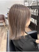 白髪ぼかしハイライト×ラベンダーグレージュ