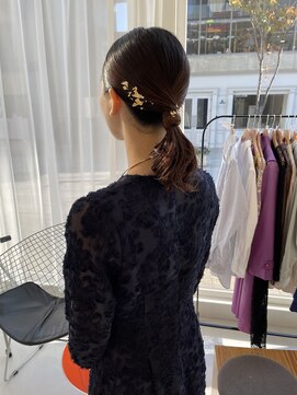 ハイブ 金沢(Hive) ヘアセットヘアアレンジお呼ばれスタイル金箔タイトアレンジ