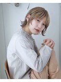 【ウルフボブ×ハイトーンベージュ】