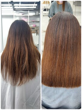 ビューブルー 亀戸錦糸町(VIEW BLUE) 美髪カールシアーカラーピンクブラウンエアリーロングセミディ