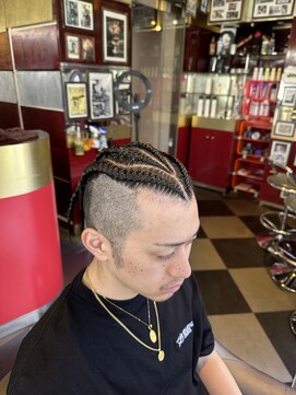 グリッツ (GLITZ) 地毛コーンロウ　4本　メンズ