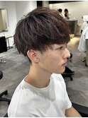 メンズマッシュパーマニュアンスパーマスパイラルパーマ刈り上げ