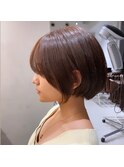 ショートスタイルにブリーチなしで作るモカブラウン