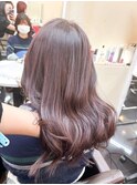 ☆ブリーチなし秋冬ピンクラベンダーアッシュこなれミディ新宿