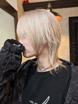ボアップ 難波店(boappu)&nbsp;#ハイトーンウルフ#ブロンドヘア#ウルフカット