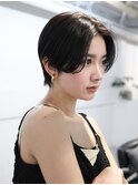 ▽ハンサムショート ミニウルフブリーチなし前髪ミディアム新宿
