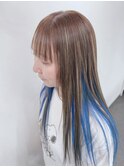 【インナーカラー】×【ロイヤルブルー】