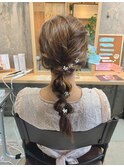大人可愛い◎ゆるふわ編みおろし結婚式ヘア20代30代