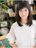 *+COVER HAIR+*…黒髪＆ベビーバングの”重軽”セミディa