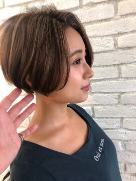 ロンド 表参道店(Lond) 【Lond】津賀雅也 前下がり ショートボブ パーマ で大人美人