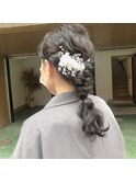 編みおろしヘア