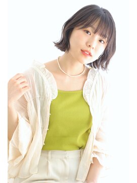 ヘアリゾート ラグーン(hair+resort lagoon) 【lagoon阿部春菜】大人かわいい小顔外ハネミニボブ