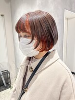 エイト ヘアサロン 渋谷本店(EIGHT) ミニボブレイヤー×インナーオレンジ