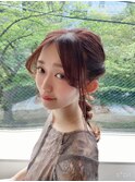 あみおろしヘアアレンジ