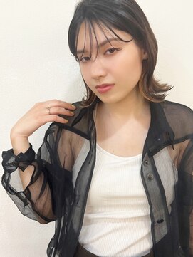 マリアバイアフロート(Maria by AFLOAT) 【山田】シースルーバングインナーカラー外ハネボブ