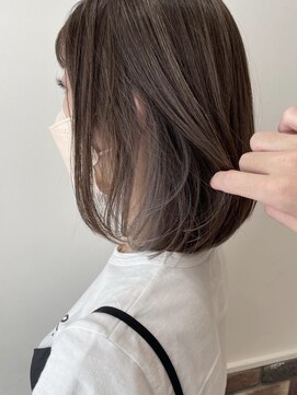 ネオリーブシェリエ 浅草店(Neolive cherie) 浅草　インナーカラー　ボブ　グレージュ　20代30代40代