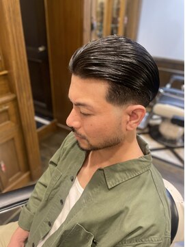 ヒロギンザバーバーショップ 神楽坂店(HIRO GINZA BARBER SHOP) ローフェード×オールバック