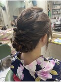 【ヘアアレンジ】浴衣シニヨンアレンジ　担当木曽