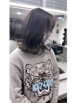 キング 梅田(K!ng)&nbsp;【梅田】ダークグレーケアブリーチダブルカラー髪質改善