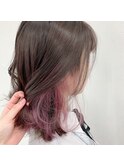 レイヤーロング チェリーピンクインナーカラー☆ 小岩