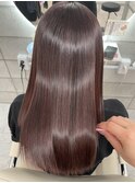 春にオススメ♪カシスピンク×うる艶ストレート