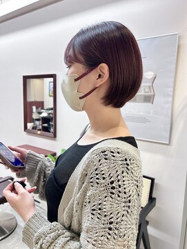 ルックアット(Look at) 【Look at】20代30代40代ショートボブピンクブラウン顔まわり