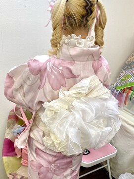 ヘアセットアップス(UP's) 可愛い浴衣に可愛いアイテム♪『浴衣着付け＋ツインテール』