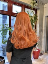 ヲタク(wotaku.)&nbsp;オレンジカラーハイトーンダブルカラーケアブリーチ暖色カラー