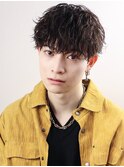 波巻きパーマメンズツイストスパイラルパーマツーブロック