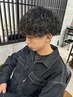 メンズカット+波巻きスパイラルパーマ￥13200