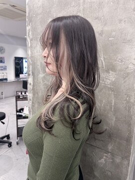 キング(K!ng) 縮毛矯正髪質改善ハイライトレイヤーカット楠葉美容室エクステ