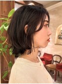 ★くせ毛活かしボブレイヤー/流れる前髪/20代30代40代銀座有楽町