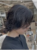 渋谷スパイラルパーマ山崎賢人風メンズボブウルフカット