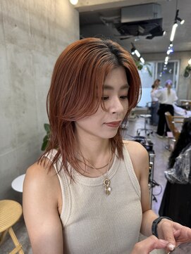 ソルトウォーター(SALT WATER) オレンジカラー　レイヤースタイル