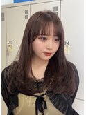 レイヤーカット&ラベンダーブラウン