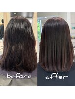 レ セゾン(Les Saisons)&nbsp;ミディアムストレートヘア縮毛矯正ボブ40代50代