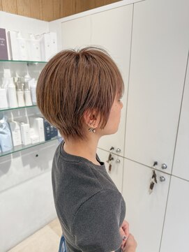 ポート 蕨(PORT) 【篠原】明るめベージュにショート(1ブリーチ)