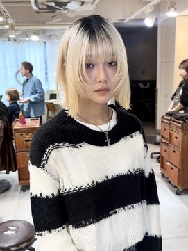 テトラ バイ ネオリーブ 横浜西口店(tetra by neolive) ウルフカット　ハイトーン　抜きっぱなし　ブロンド
