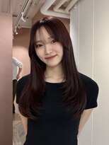 ニカ(NICA)&nbsp;【NICA】ワインレッド×レイヤーカット :北村