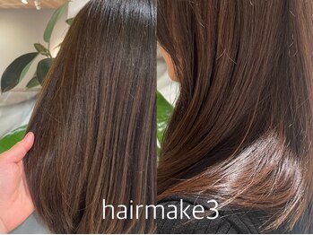 ヘアーメイク スリー(Hair Make 3)の写真/【鳳/富木】ダメージ徹底改善で艶髪に。毛先の柔らかさとナチュラルさが人気のラメラ液晶縮毛◆[駐車場有]