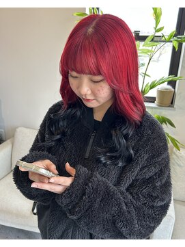 アンドアイズム(and.I'sm) グラデーションカラー/レッド×ブラック