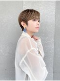 ハンサムショート/丸みショートボブ/20代30代40代50代/顔周り