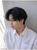 長めセンターパート/ニュアンスパーマ
