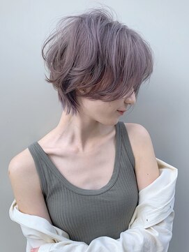 ジアン バイ ミルボン NU茶屋町+(GIEN by milbon) ラベンダーアッシュでオシャレショート女子に◎山本みづき